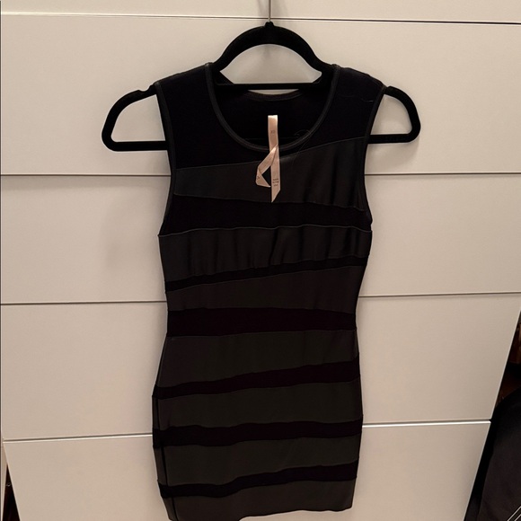 Bailey 44 Cotton and Faux Leather Mini Dress - Picture 2 of 5